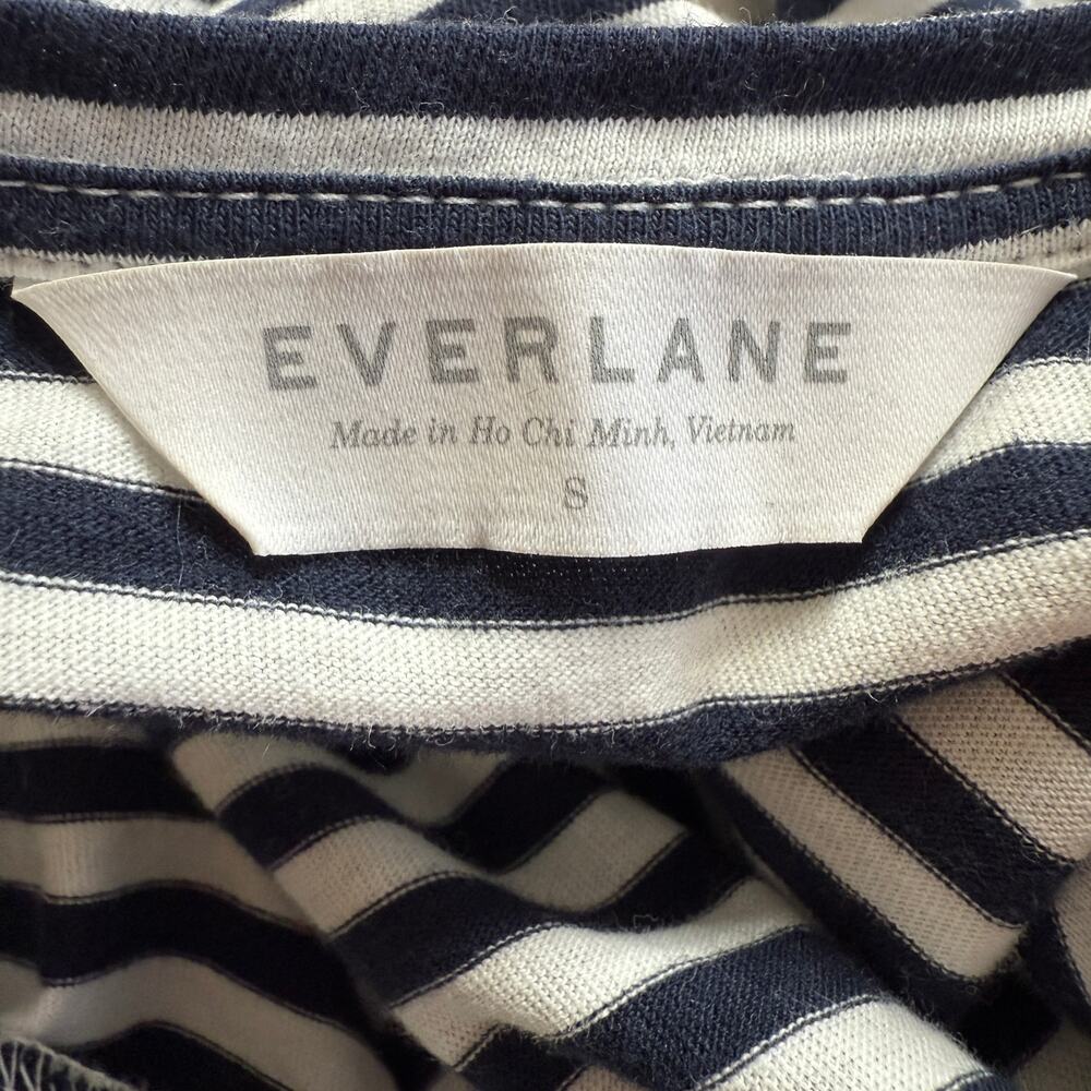 Everlane Mini Dress Women Small Blue White Stripe Nautical Coastal Beachy Preppy - Picture 3 of 7